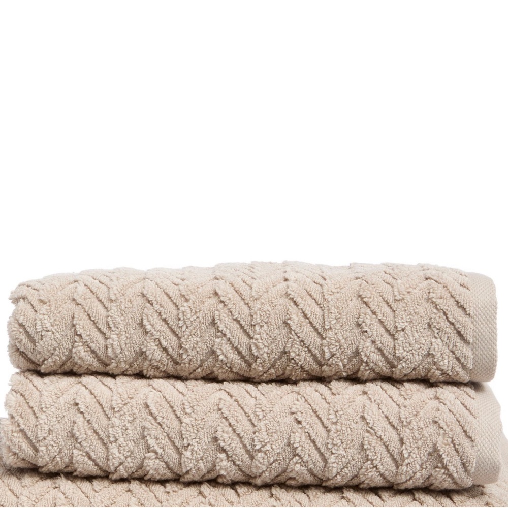 MATOUK SEVILLE SET OF TWO COTTON WASH CLOTHS ALABASTER NWT